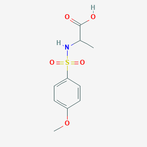 molecular formula C10H13NO5S B2932506 2-{[(4-Methoxyphenyl)sulfonyl]amino}propanoic acid CAS No. 59724-73-1; 85622-69-1