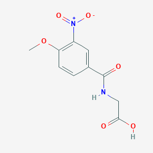 molecular formula C10H10N2O6 B2932513 2-[(4-甲氧基-3-硝基苯基)甲酰胺]乙酸 CAS No. 554407-07-7