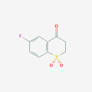 molecular formula C9H7FO3S B2932515 6-fluoro-2,3-dihydro-4H-thiochromen-4-one 1,1-dioxide CAS No. 21243-22-1