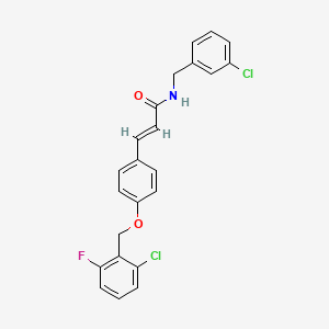 (E)-N-(3-chlorobenzyl)-3-{4-[(2-chloro-6-fluorobenzyl)oxy]phenyl}-2-propenamide