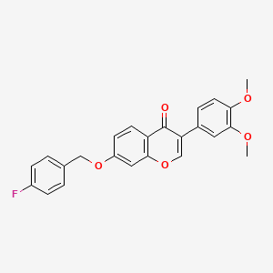 molecular formula C24H19FO5 B2932528 3-(3,4-二甲氧苯基)-7-[(4-氟苯基)甲氧基]色满-4-酮 CAS No. 637750-22-2