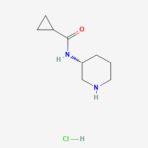 molecular formula C9H17ClN2O B2932533 (R)-N-(Piperidin-3-yl)cyclopropanecarboxamide hydrochloride CAS No. 1286208-14-7