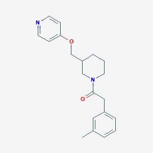 2-(3-Methylphenyl)-1-[3-(pyridin-4-yloxymethyl)piperidin-1-yl]ethanone