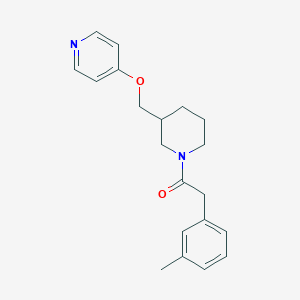 molecular formula C20H24N2O2 B2932550 2-(3-Methylphenyl)-1-[3-(pyridin-4-yloxymethyl)piperidin-1-yl]ethanone CAS No. 2380033-38-3