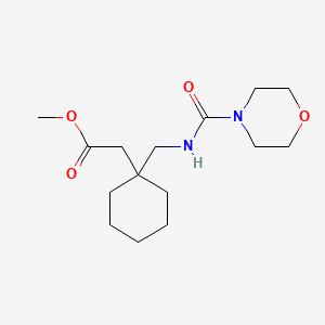 molecular formula C15H26N2O4 B2932552 Methyl (1-{[(morpholin-4-ylcarbonyl)amino]methyl}cyclohexyl)acetate CAS No. 1573548-36-3