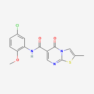 molecular formula C15H12ClN3O3S B2932553 N-(5-chloro-2-methoxyphenyl)-2-methyl-5-oxo-5H-thiazolo[3,2-a]pyrimidine-6-carboxamide CAS No. 896341-32-5