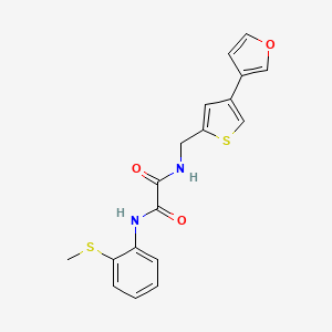 N-[[4-(Furan-3-yl)thiophen-2-yl]methyl]-N'-(2-methylsulfanylphenyl)oxamide