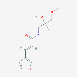 molecular formula C12H17NO4 B2932560 (E)-3-(furan-3-yl)-N-(2-hydroxy-3-methoxy-2-methylpropyl)acrylamide CAS No. 1799264-52-0