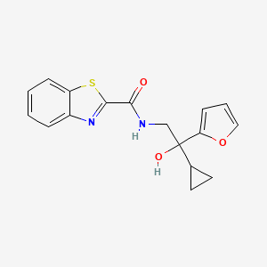 molecular formula C17H16N2O3S B2932561 N-(2-cyclopropyl-2-(furan-2-yl)-2-hydroxyethyl)benzo[d]thiazole-2-carboxamide CAS No. 1396884-02-8