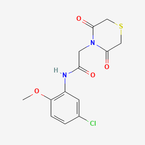 N-(5-chloro-2-methoxyphenyl)-2-(3,5-dioxothiomorpholin-4-yl)acetamide