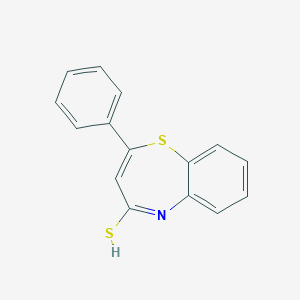 molecular formula C15H11NS2 B293257 2-phenyl-1,5-benzothiazepine-4-thiol 