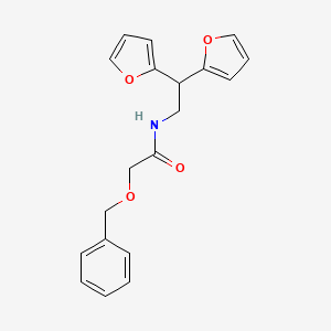N-[2,2-Bis(furan-2-yl)ethyl]-2-phenylmethoxyacetamide