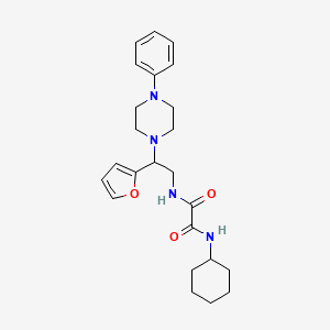 N1-cyclohexyl-N2-(2-(furan-2-yl)-2-(4-phenylpiperazin-1-yl)ethyl)oxalamide