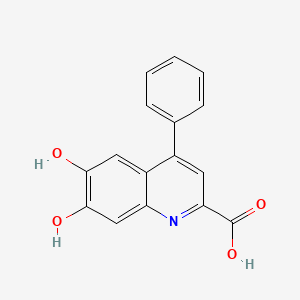 molecular formula C16H11NO4 B2932579 6,7-Dihydroxy-4-phenylquinoline-2-carboxylic acid CAS No. 2319923-65-2