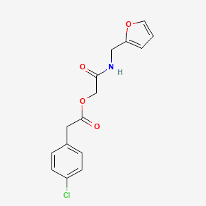 molecular formula C15H14ClNO4 B2932584 {[(Furan-2-yl)methyl]carbamoyl}methyl 2-(4-chlorophenyl)acetate CAS No. 391239-51-3