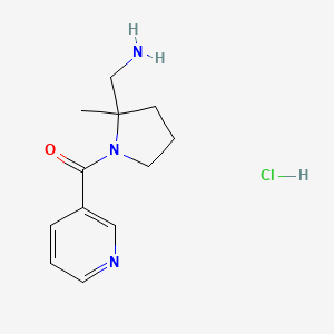 [2-(Aminomethyl)-2-methylpyrrolidin-1-yl]-pyridin-3-ylmethanone;hydrochloride