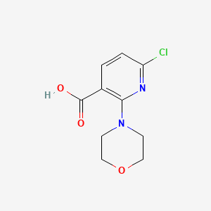 molecular formula C10H11ClN2O3 B2932591 6-Chloro-2-morpholinonicotinic acid CAS No. 305863-07-4