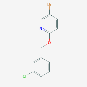 molecular formula C12H9BrClNO B2932592 5-溴-2-[(3-氯苯基)甲氧基]吡啶 CAS No. 1478840-70-8