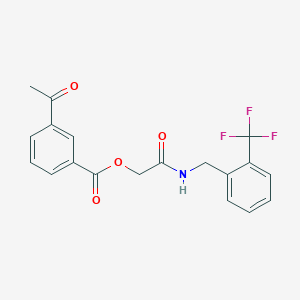 2-Oxo-2-((2-(trifluoromethyl)benzyl)amino)ethyl 3-acetylbenzoate