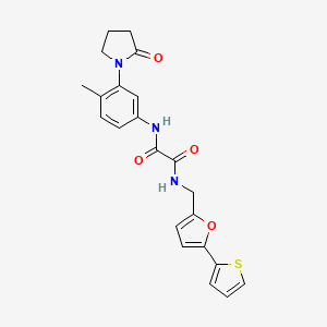 N1-(4-methyl-3-(2-oxopyrrolidin-1-yl)phenyl)-N2-((5-(thiophen-2-yl)furan-2-yl)methyl)oxalamide