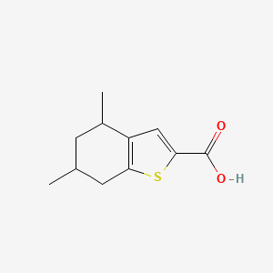 molecular formula C11H14O2S B2932602 4,6-Dimethyl-4,5,6,7-tetrahydro-1-benzothiophene-2-carboxylic acid CAS No. 1343425-36-4
