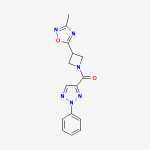 (3-(3-methyl-1,2,4-oxadiazol-5-yl)azetidin-1-yl)(2-phenyl-2H-1,2,3-triazol-4-yl)methanone