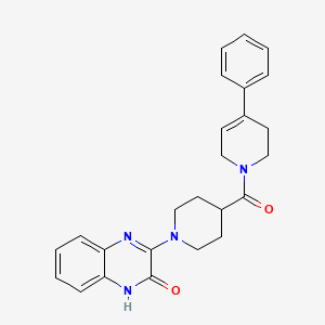 molecular formula C25H26N4O2 B2932607 3-(4-(4-苯基-1,2,3,6-四氢吡啶-1-羰基)哌啶-1-基)喹喔啉-2(1H)-酮 CAS No. 1206984-71-5