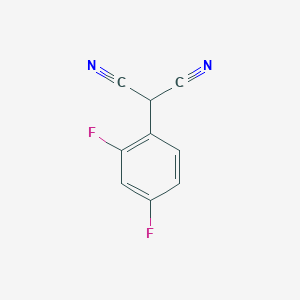 molecular formula C9H4F2N2 B2932627 2-(2,4-Difluorophenyl)propanedinitrile CAS No. 1803582-90-2