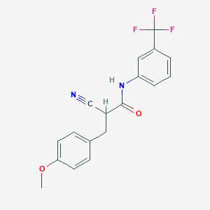 2-cyano-3-(4-methoxyphenyl)-N-[3-(trifluoromethyl)phenyl]propanamide