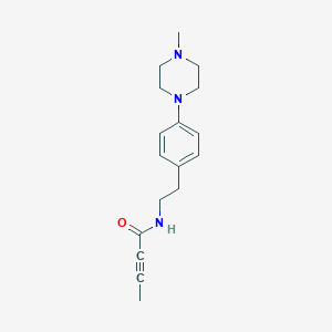 molecular formula C17H23N3O B2932632 N-[2-[4-(4-Methylpiperazin-1-yl)phenyl]ethyl]but-2-ynamide CAS No. 2411268-81-8