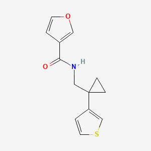 N-[(1-Thiophen-3-ylcyclopropyl)methyl]furan-3-carboxamide