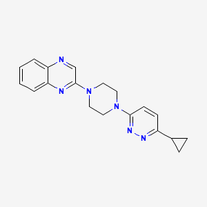 molecular formula C19H20N6 B2932636 2-[4-(6-Cyclopropylpyridazin-3-yl)piperazin-1-yl]quinoxaline CAS No. 2380170-41-0
