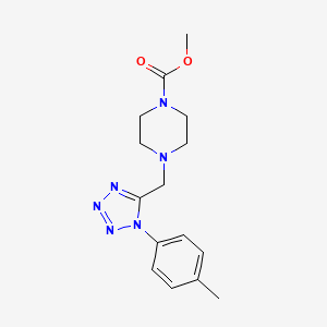 methyl 4-((1-(p-tolyl)-1H-tetrazol-5-yl)methyl)piperazine-1-carboxylate