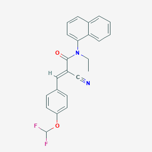 (E)-2-cyano-3-[4-(difluoromethoxy)phenyl]-N-ethyl-N-naphthalen-1-ylprop-2-enamide
