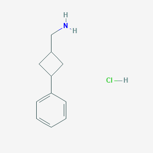 molecular formula C11H16ClN B2932656 (3-苯基环丁基)甲胺盐酸盐 CAS No. 1803611-35-9