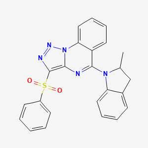 5-(2-methyl-2,3-dihydro-1H-indol-1-yl)-3-(phenylsulfonyl)[1,2,3]triazolo[1,5-a]quinazoline