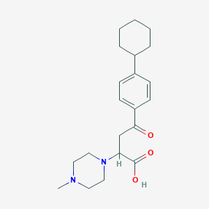 4-(4-Cyclohexylphenyl)-2-(4-methylpiperazin-1-yl)-4-oxobutanoic acid