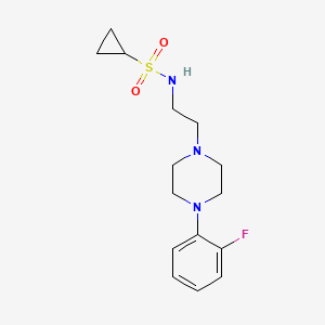 molecular formula C15H22FN3O2S B2932662 N-(2-(4-(2-fluorophenyl)piperazin-1-yl)ethyl)cyclopropanesulfonamide CAS No. 1210716-95-2