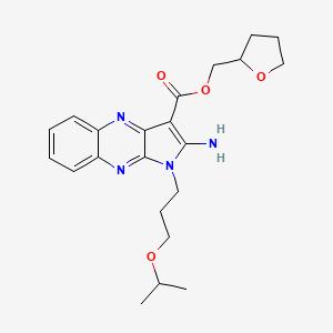 (tetrahydrofuran-2-yl)methyl 2-amino-1-(3-isopropoxypropyl)-1H-pyrrolo[2,3-b]quinoxaline-3-carboxylate
