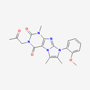 molecular formula C20H21N5O4 B2932676 6-(2-Methoxyphenyl)-4,7,8-trimethyl-2-(2-oxopropyl)purino[7,8-a]imidazole-1,3-dione CAS No. 876670-45-0