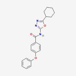 N-(5-cyclohexyl-1,3,4-oxadiazol-2-yl)-4-phenoxybenzamide