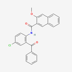molecular formula C25H18ClNO3 B2932680 N-(2-benzoyl-4-chlorophenyl)-3-methoxy-2-naphthamide CAS No. 313226-57-2