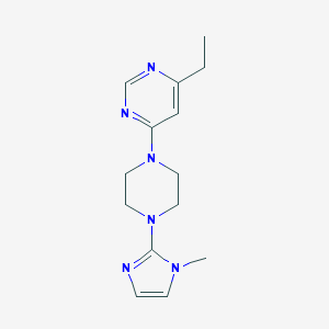 molecular formula C14H20N6 B2932684 4-ethyl-6-(4-(1-methyl-1H-imidazol-2-yl)piperazin-1-yl)pyrimidine CAS No. 2034286-56-9