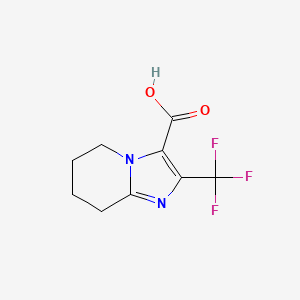 molecular formula C9H9F3N2O2 B2932690 2-(trifluoromethyl)-5H,6H,7H,8H-imidazo[1,2-a]pyridine-3-carboxylic acid CAS No. 1781636-40-5