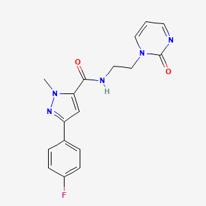 3-(4-fluorophenyl)-1-methyl-N-(2-(2-oxopyrimidin-1(2H)-yl)ethyl)-1H-pyrazole-5-carboxamide