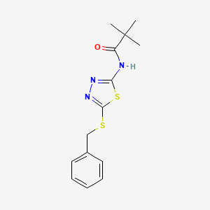 N-(5-(benzylthio)-1,3,4-thiadiazol-2-yl)pivalamide