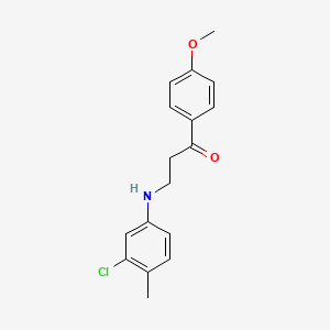 molecular formula C17H18ClNO2 B2932696 3-(3-Chloro-4-methylanilino)-1-(4-methoxyphenyl)-1-propanone CAS No. 477334-03-5