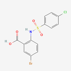 molecular formula C13H9BrClNO4S B2932701 5-Bromo-2-{[(4-chlorophenyl)sulfonyl]amino}benzoic acid CAS No. 107143-69-1