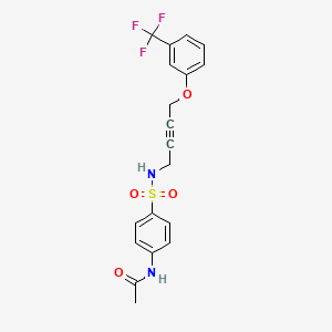 N-(4-(N-(4-(3-(trifluoromethyl)phenoxy)but-2-yn-1-yl)sulfamoyl)phenyl)acetamide