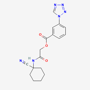 molecular formula C17H18N6O3 B2932718 [2-[(1-Cyanocyclohexyl)amino]-2-oxoethyl] 3-(tetrazol-1-yl)benzoate CAS No. 877840-40-9
